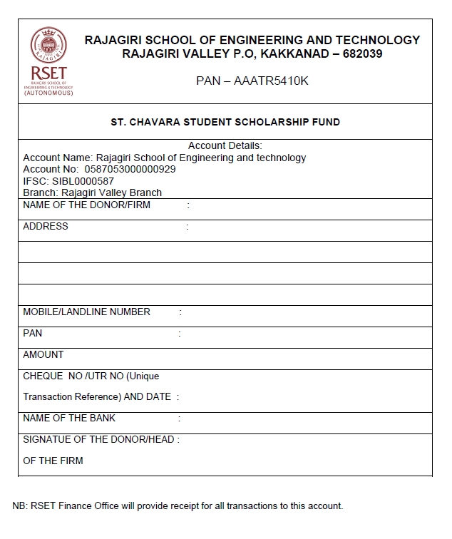 ST. CHAVARA STUDENT SCHOLARSHIP SCHEME